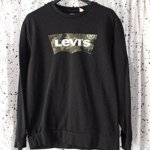 black crewneck with levis logo in